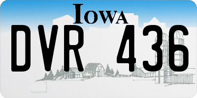 IA license plate DVR436