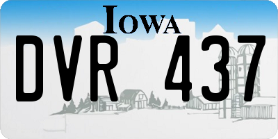 IA license plate DVR437