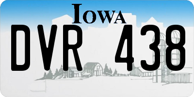 IA license plate DVR438