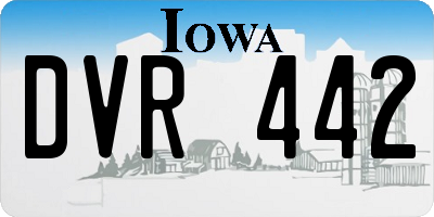 IA license plate DVR442