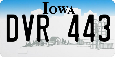 IA license plate DVR443