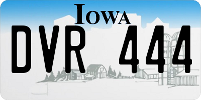 IA license plate DVR444