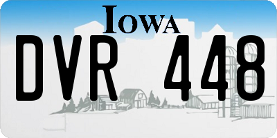 IA license plate DVR448