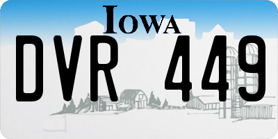 IA license plate DVR449