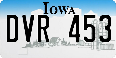 IA license plate DVR453