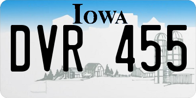 IA license plate DVR455