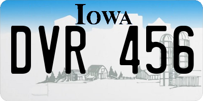 IA license plate DVR456