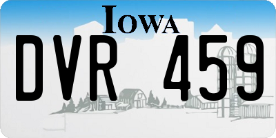 IA license plate DVR459
