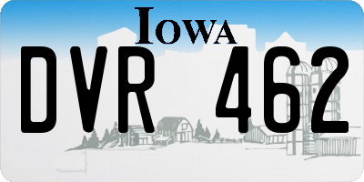 IA license plate DVR462