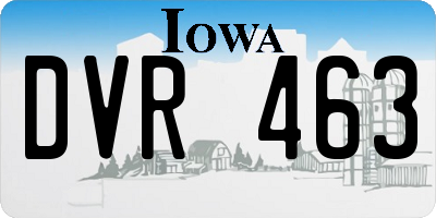 IA license plate DVR463