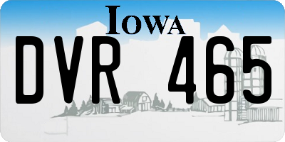 IA license plate DVR465