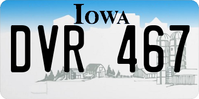 IA license plate DVR467