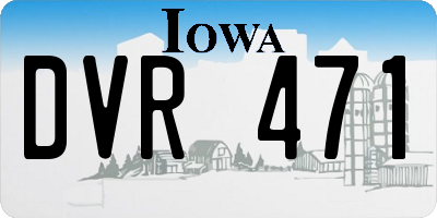 IA license plate DVR471