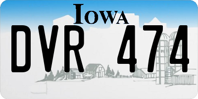 IA license plate DVR474