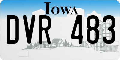 IA license plate DVR483