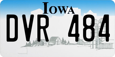 IA license plate DVR484