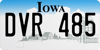 IA license plate DVR485