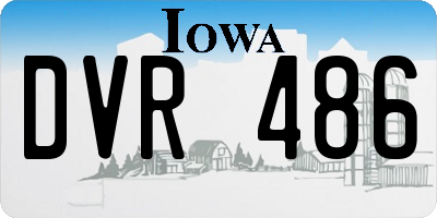 IA license plate DVR486