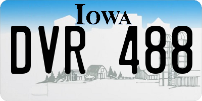 IA license plate DVR488