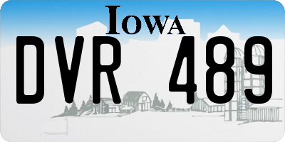 IA license plate DVR489