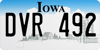 IA license plate DVR492