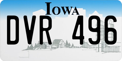 IA license plate DVR496