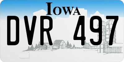 IA license plate DVR497