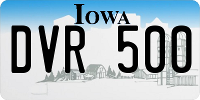 IA license plate DVR500