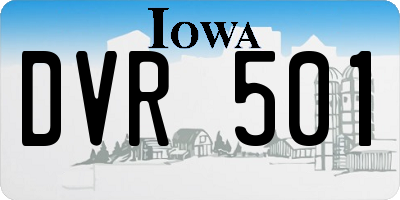 IA license plate DVR501