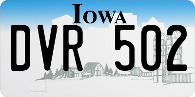 IA license plate DVR502