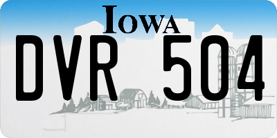 IA license plate DVR504