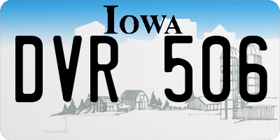 IA license plate DVR506