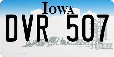 IA license plate DVR507