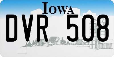 IA license plate DVR508