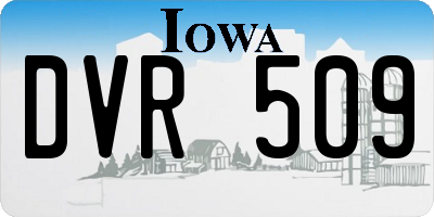 IA license plate DVR509