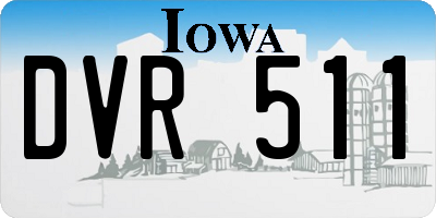 IA license plate DVR511