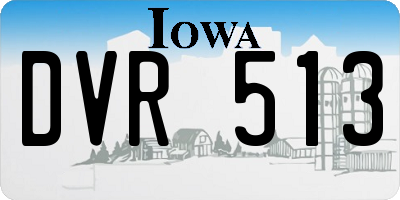 IA license plate DVR513