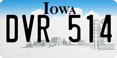 IA license plate DVR514