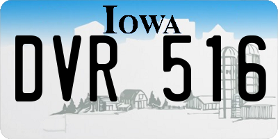 IA license plate DVR516