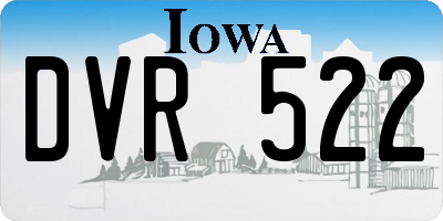 IA license plate DVR522