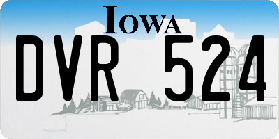 IA license plate DVR524