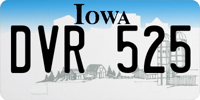 IA license plate DVR525
