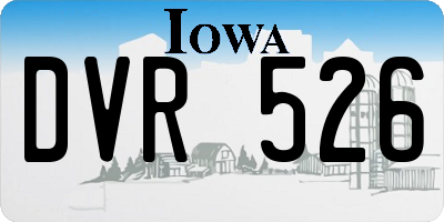 IA license plate DVR526