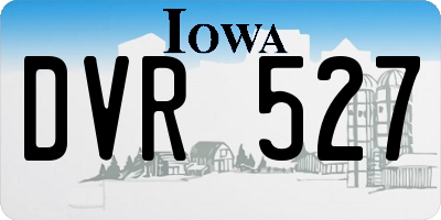IA license plate DVR527