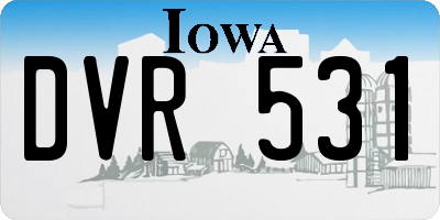IA license plate DVR531