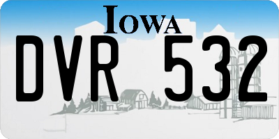 IA license plate DVR532