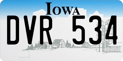 IA license plate DVR534
