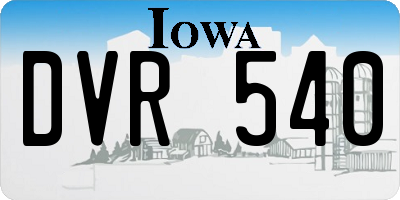 IA license plate DVR540