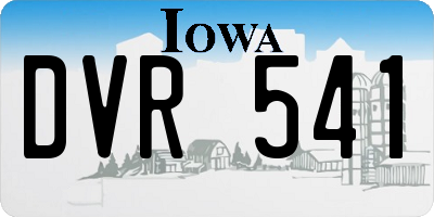 IA license plate DVR541