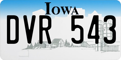 IA license plate DVR543